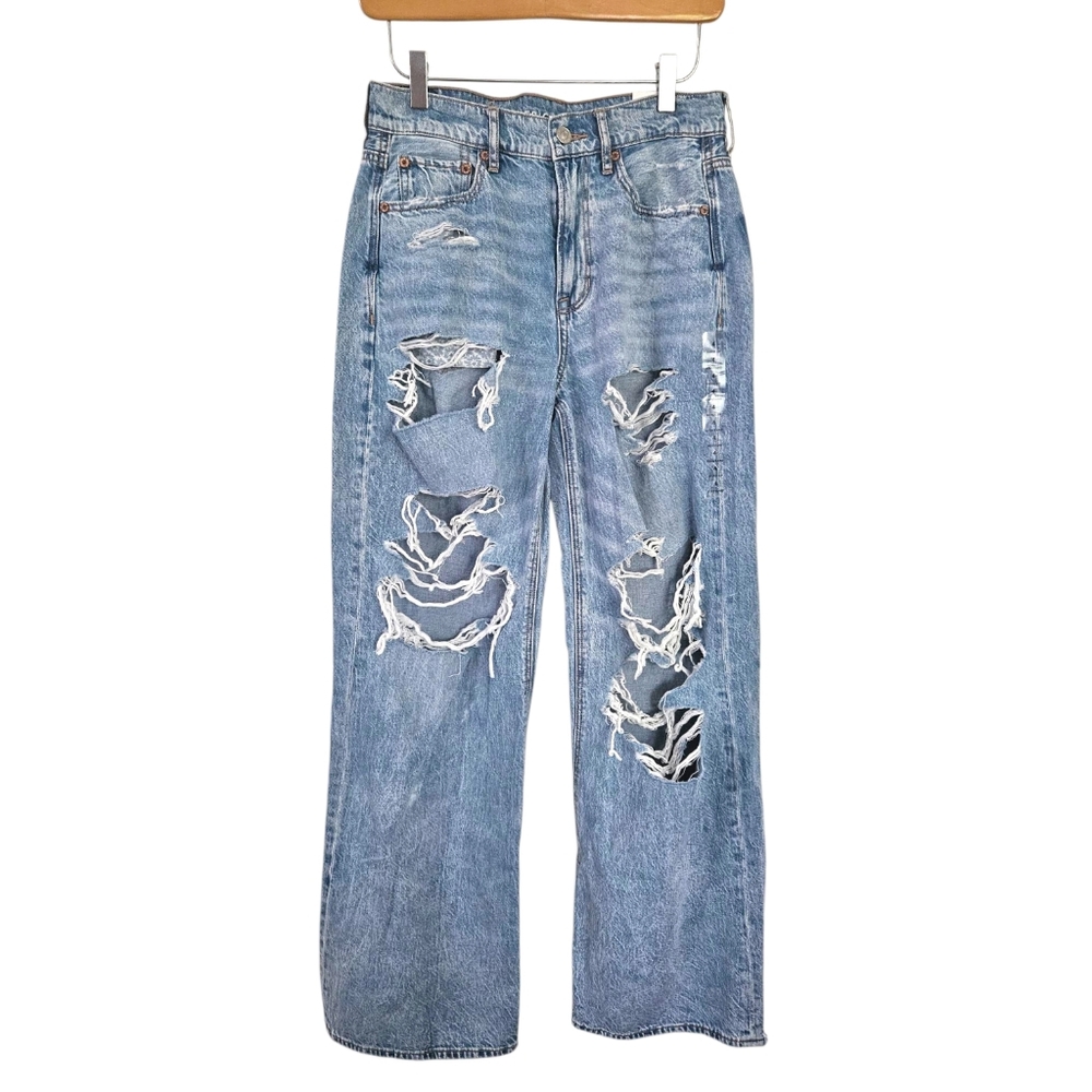 AEO Destroyed Super High Rise‎ Baggy Wide Leg Jeans